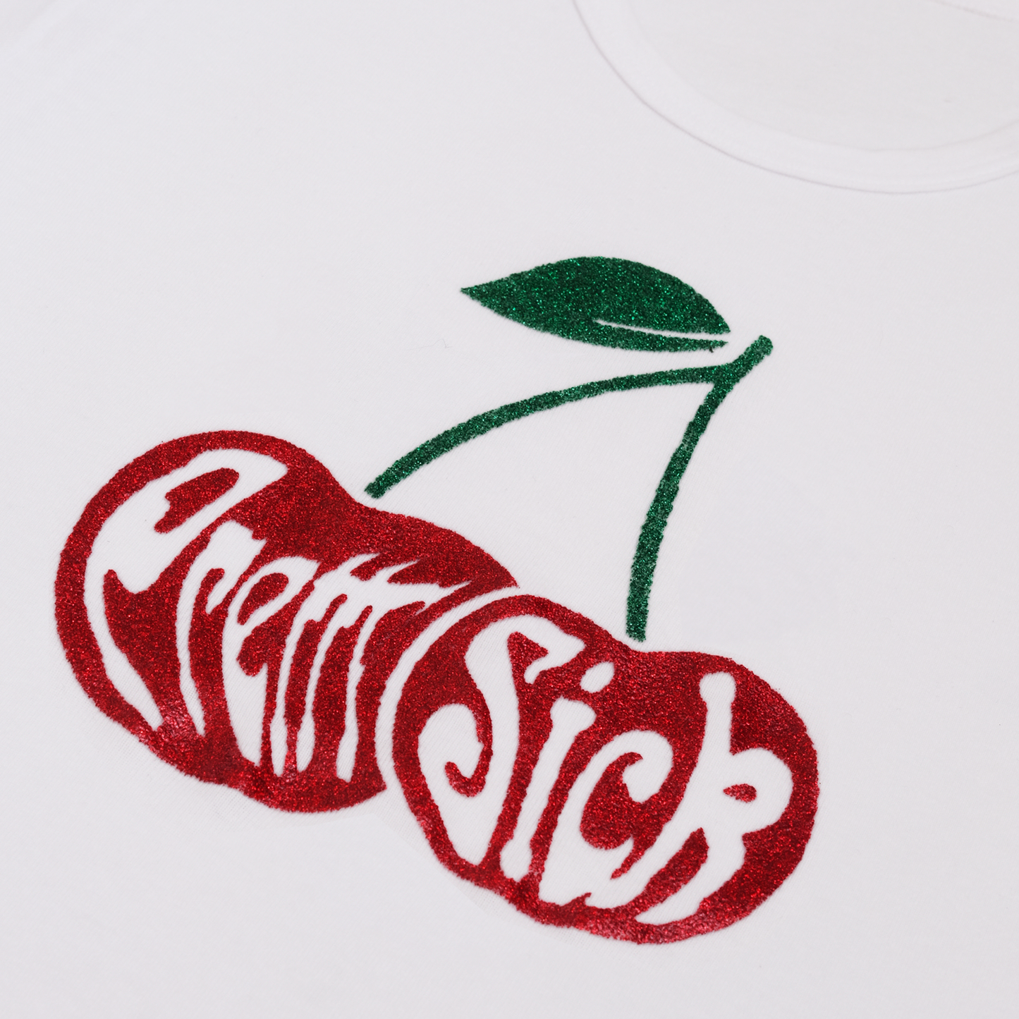 Cherry Glitter Baby Tee