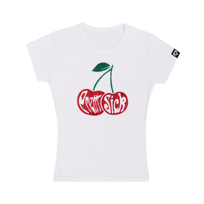 Cherry Glitter Baby Tee